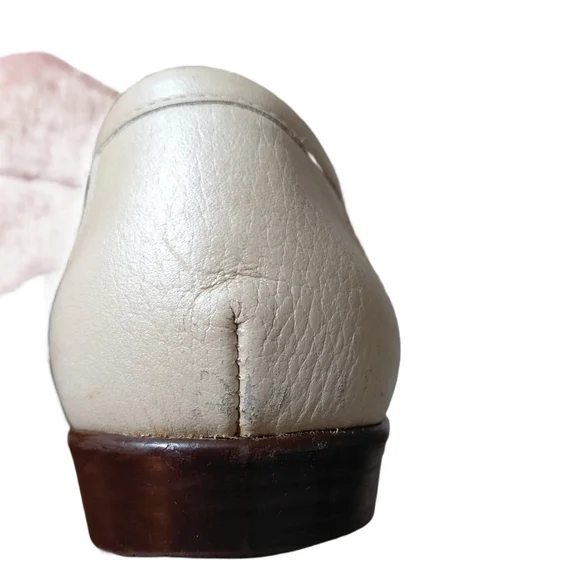 SAS Simplify Slip On Loafers Women's Size 8 Wide Pearl Leather Loafer Flats - Picture 8 of 10